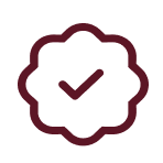 maroon checkmark