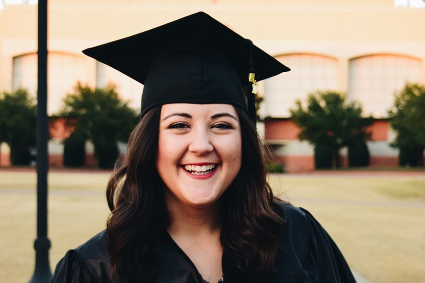 Kennedy Brown smiling after graduating from Mississippi State