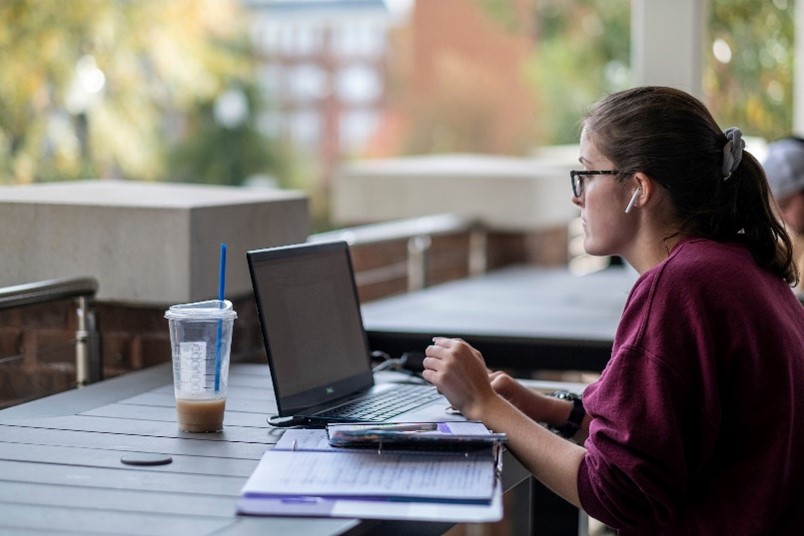 Girl at a computer