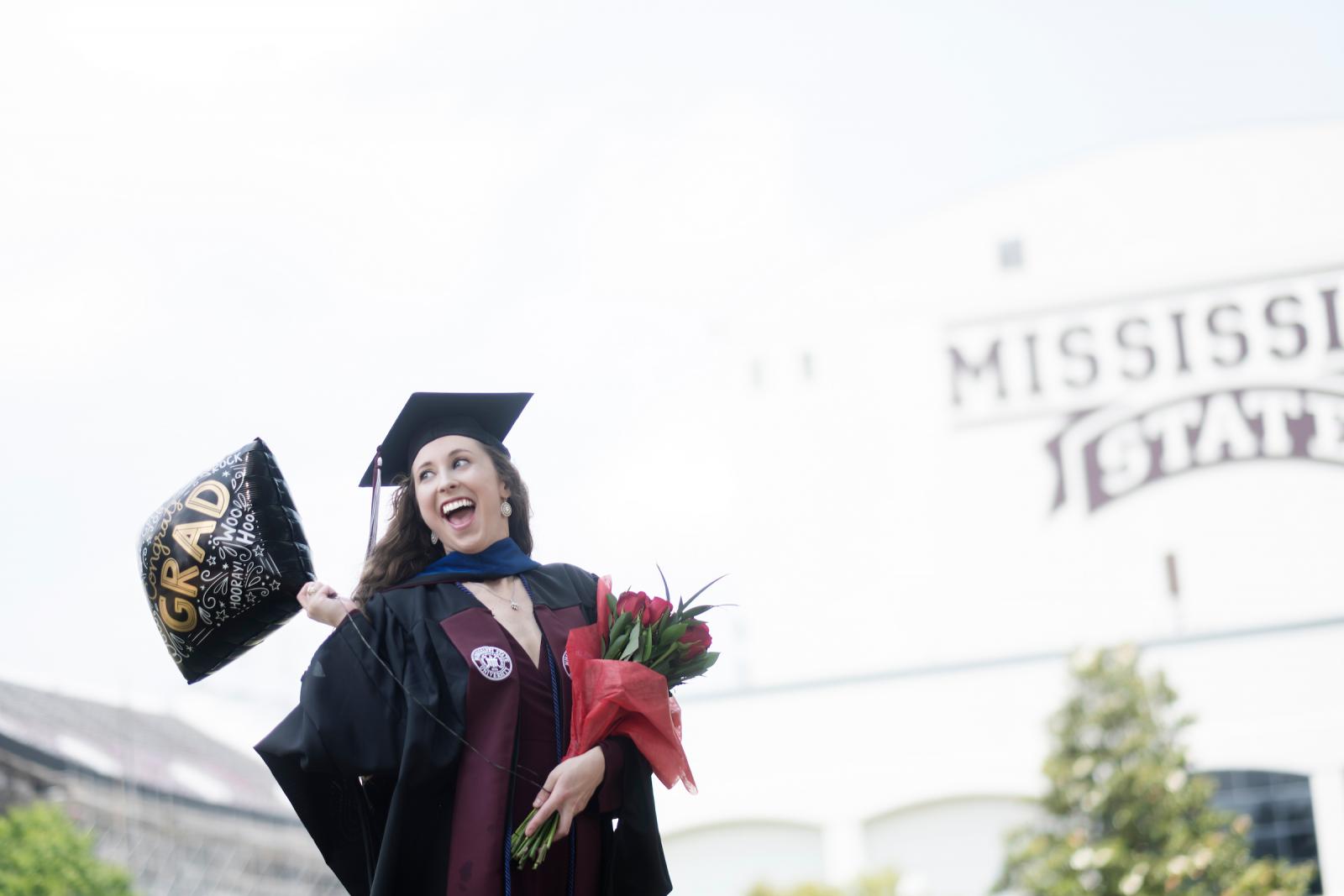 Mississippi State Online graduate Kalisha Yankey celebrates earning her Master of Business Administration