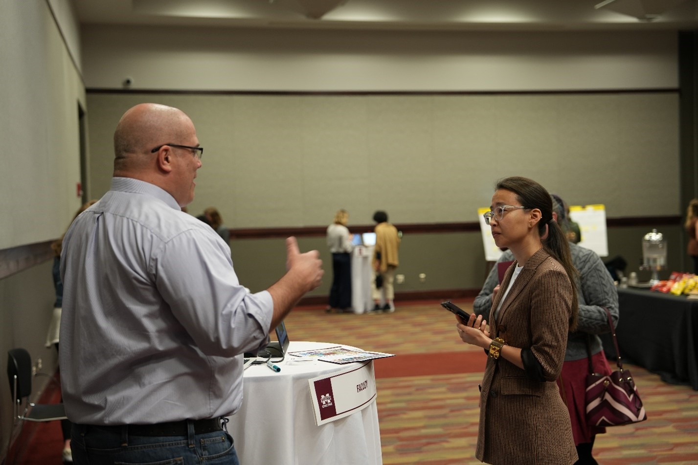 Teacher talking to a fellow teacher